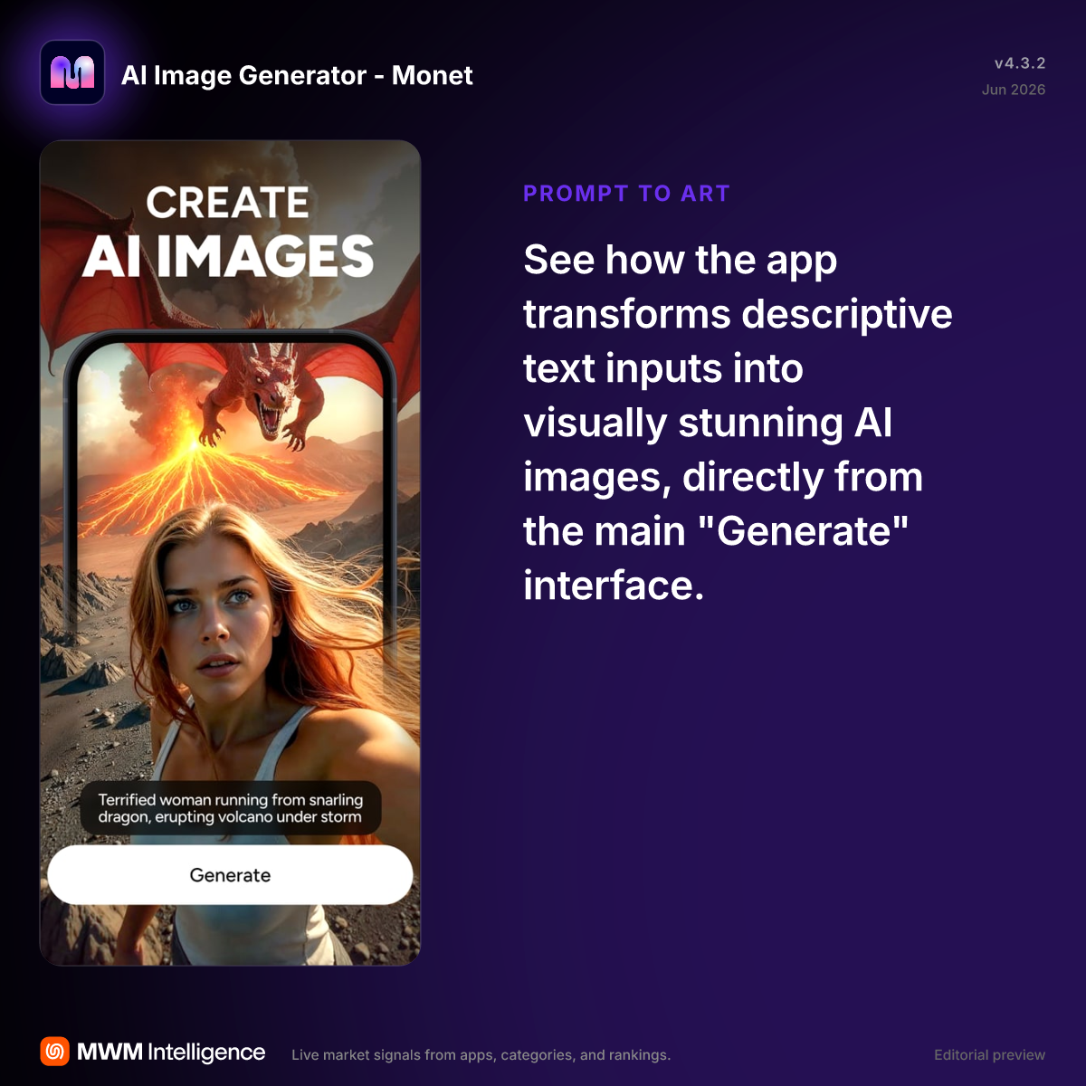 AI Image Generator - Monet - Graphics & Design App | MWM