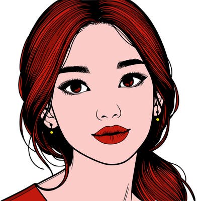 beautiful realistic asian woman