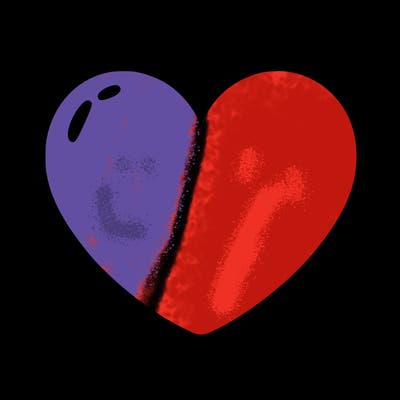 a blank heart