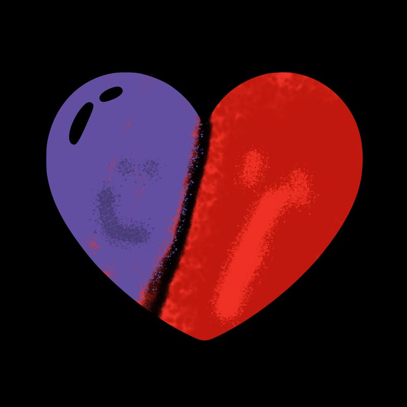 a blank heart