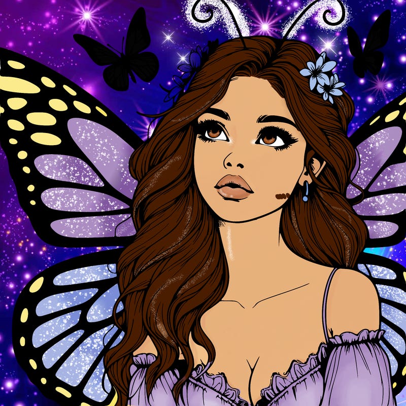 butterfly fairy realistic girl