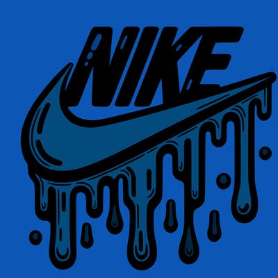 dripping nike logo