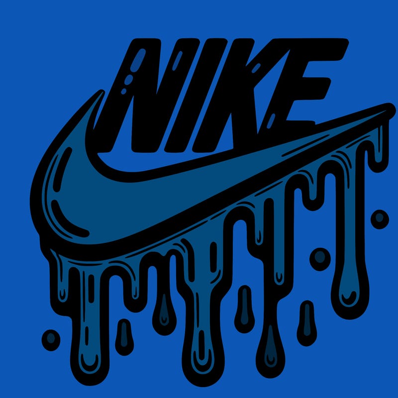 dripping nike logo