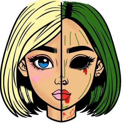 realistic girl split