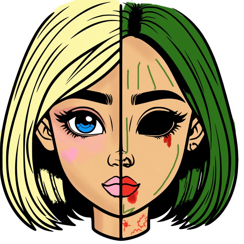 realistic girl split