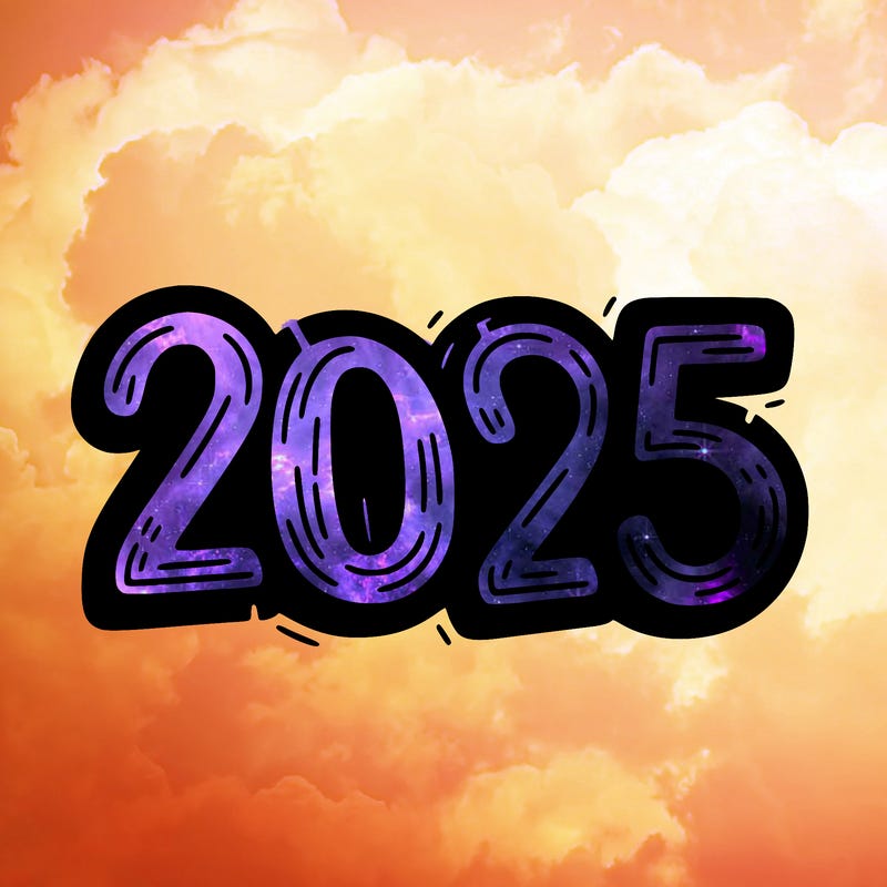 one line scrawled numbers sketch design “2025”