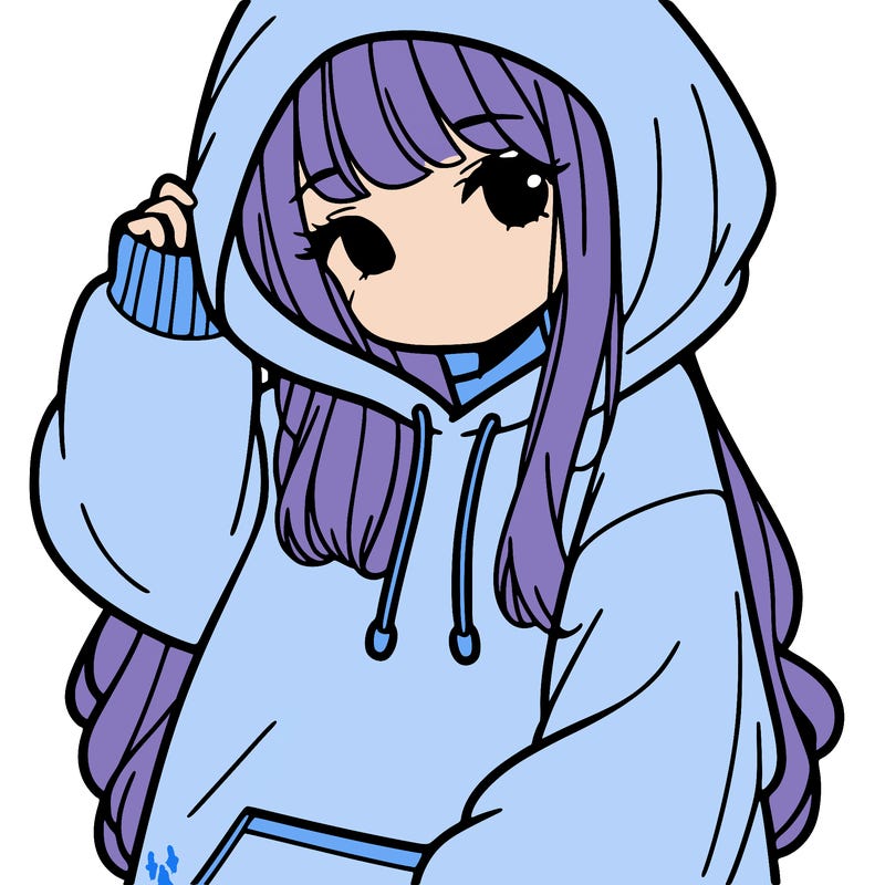 girl in a over sizes hoodie
