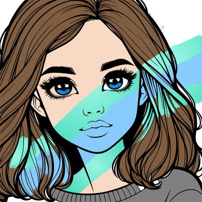 realistic girl whith cute eyes