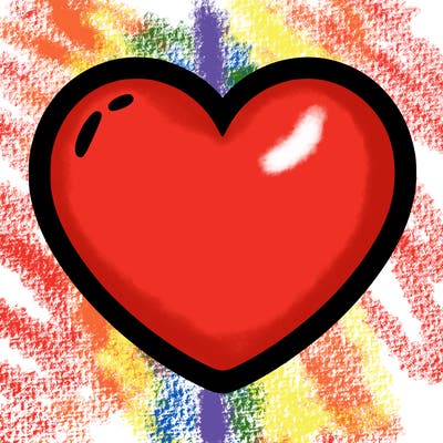 a blank heart