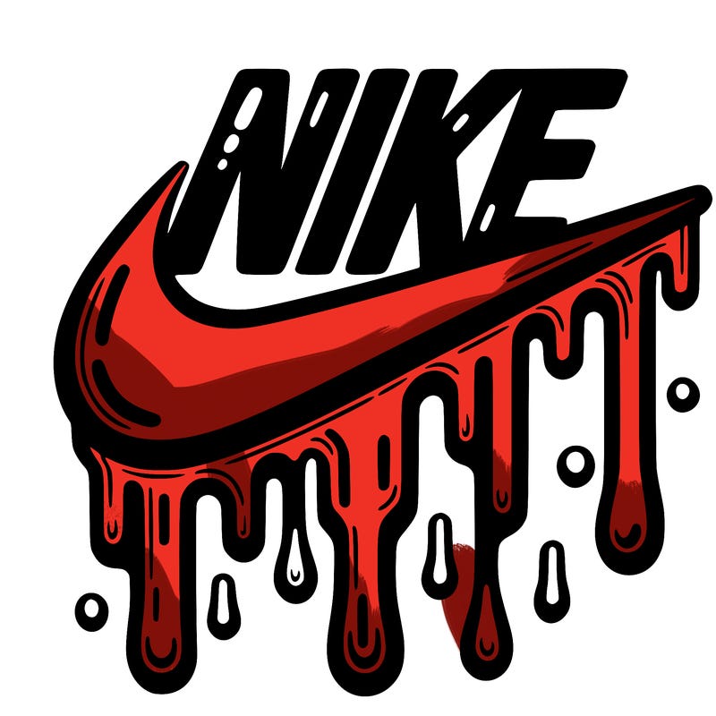 dripping nike logo