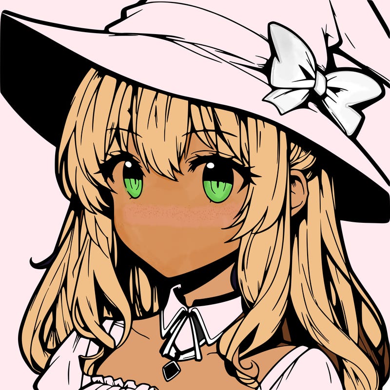 anime witch woman with nose and mouth