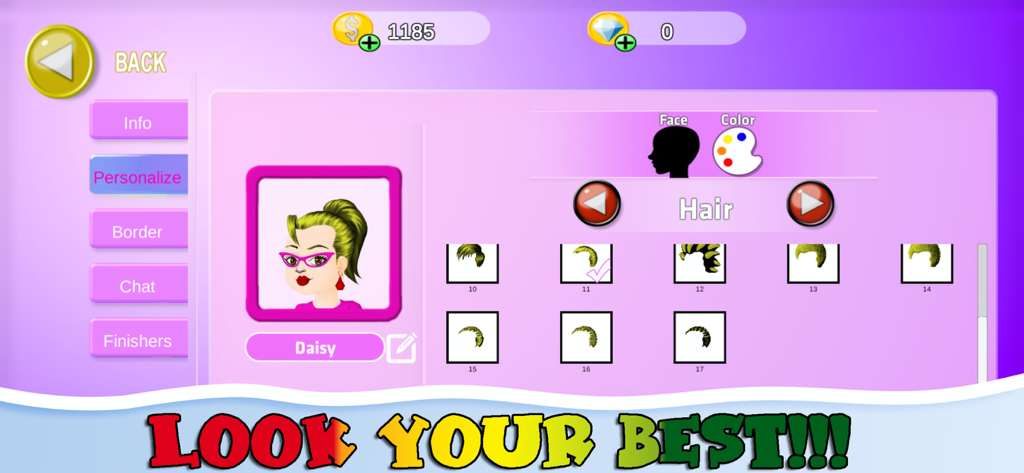 Character personalization screen in Caribbean Dominoes Jamaican app showing avatar editing options