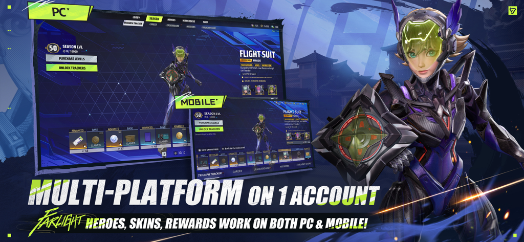 Farlight 84 gameplay showing cross platform synchronization between PC and mobile