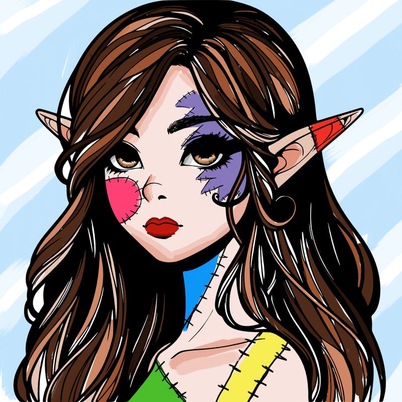 elf girl realistic dark fantasy