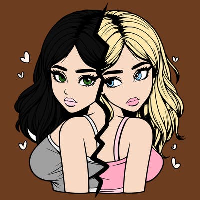 realistic girl split