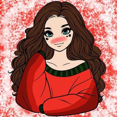 a beautiful girl in a big sweatshirt