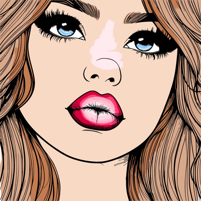 really realistic girl with lips