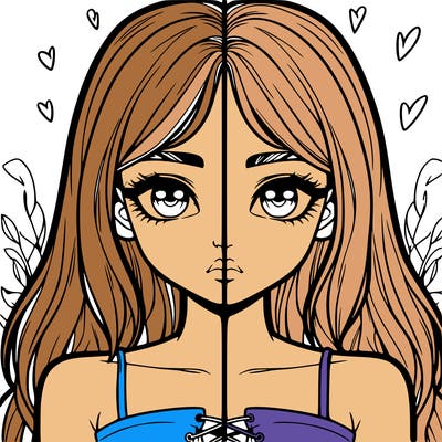 realistic girl split