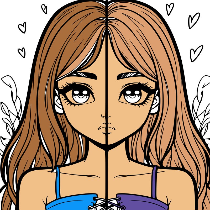 realistic girl split