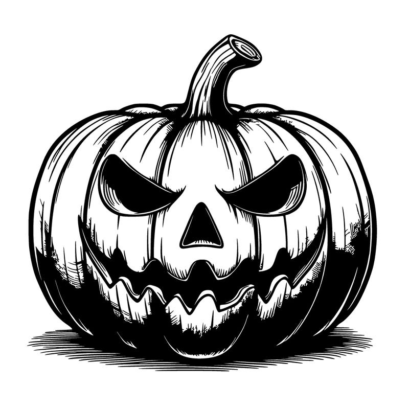 realistic scary halloween pumpkin