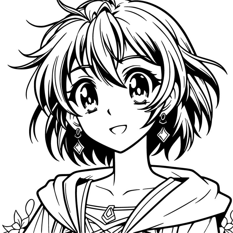 very pretty anime girl