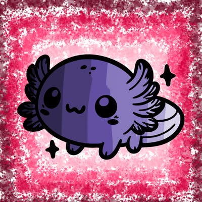 cute easy baby axolotl