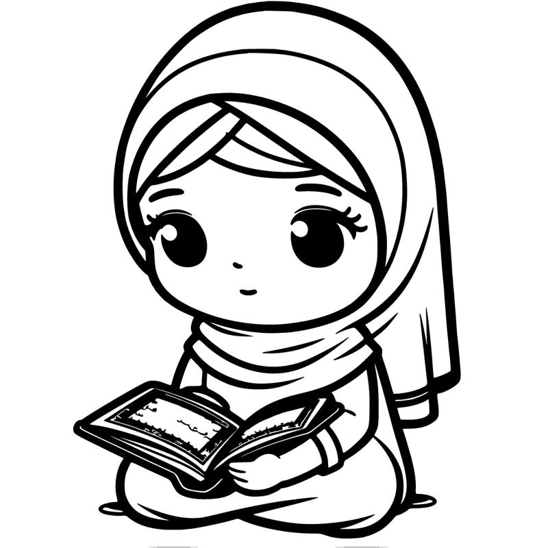 a girl reading the holy quran