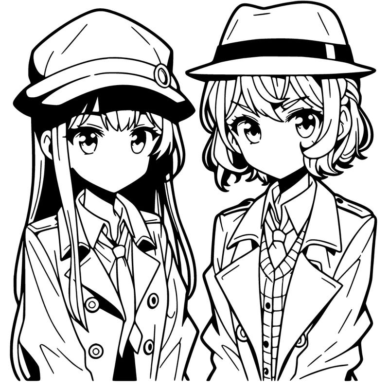 two anime detective girls