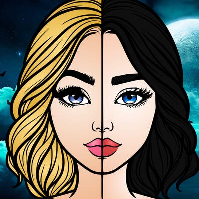 realistic girl split half