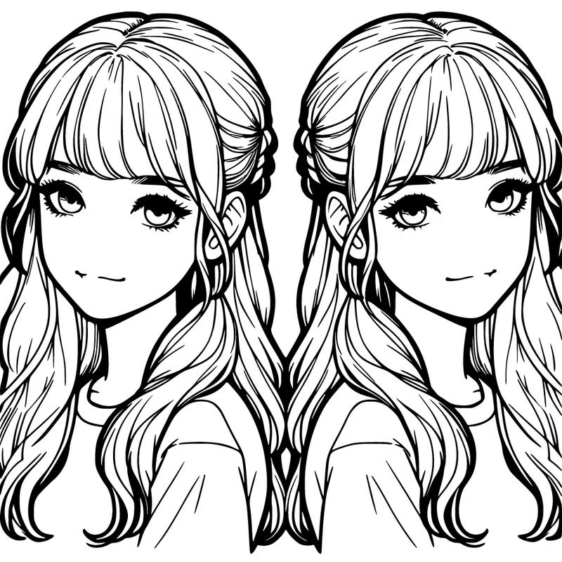 realistic twin girls