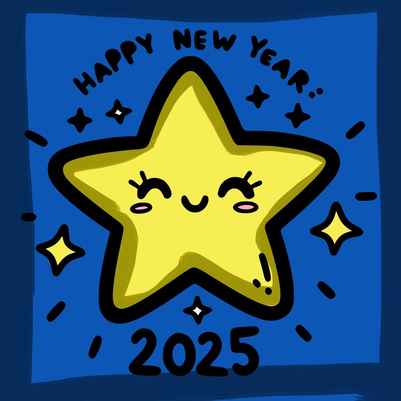 happy new year 2025 star wish
