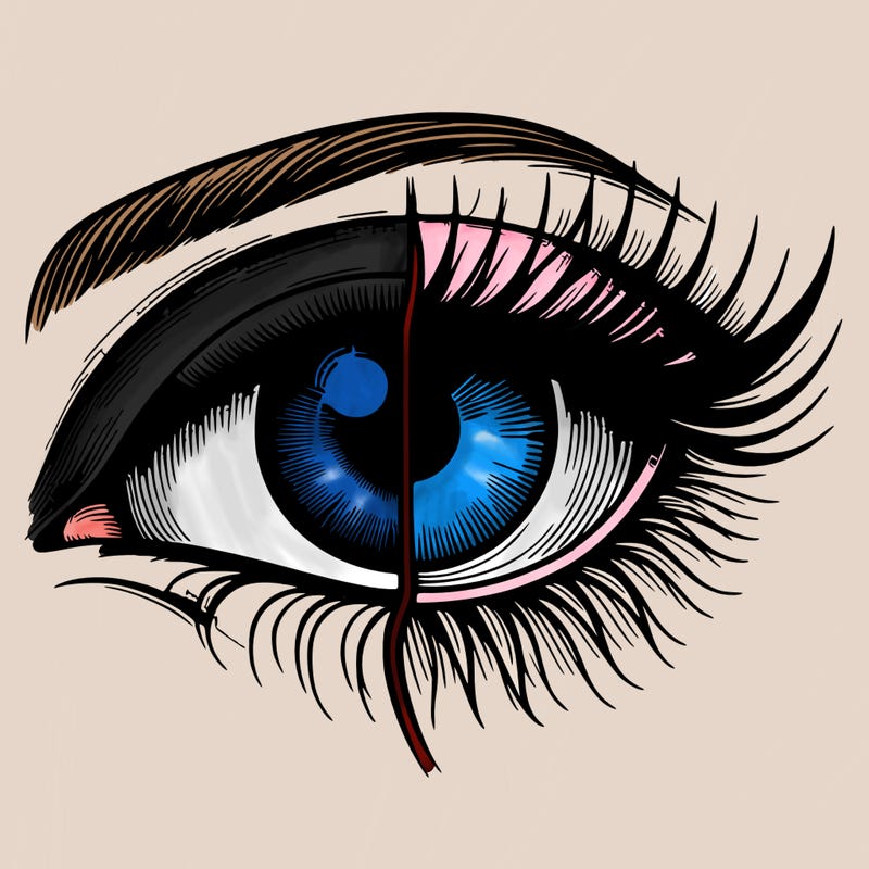 realistic eye split