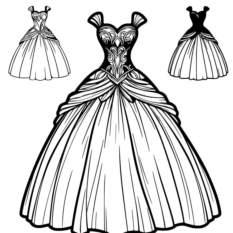 a realistic fantasy ball gown