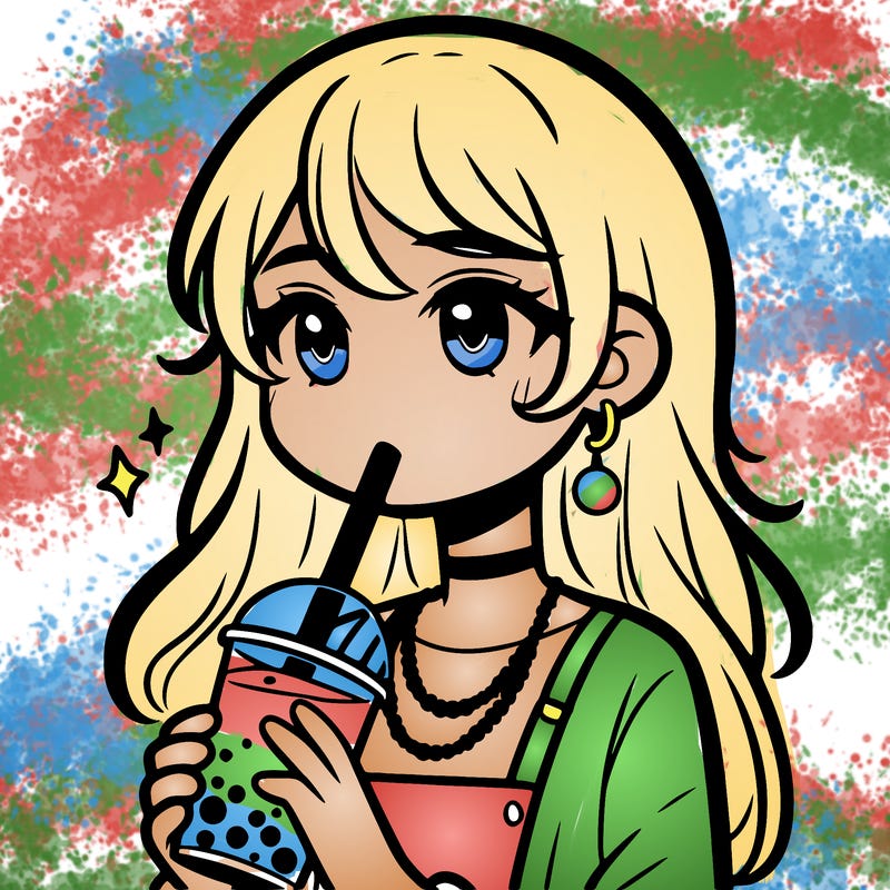 teenage girl drinking boba