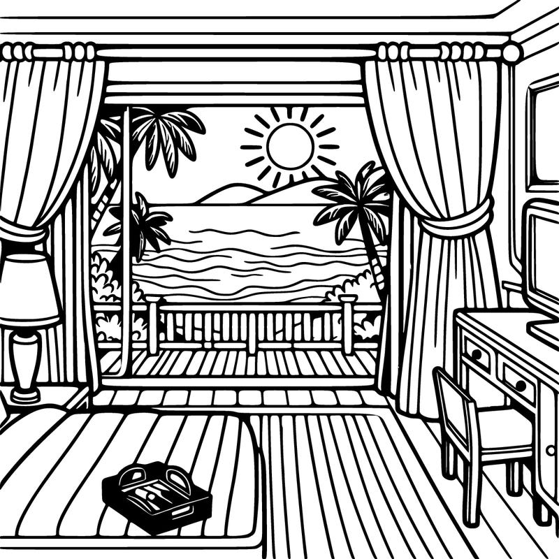 hotel room view of the beach