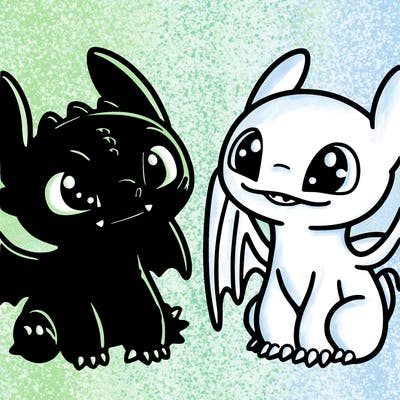 toothless and light fruy