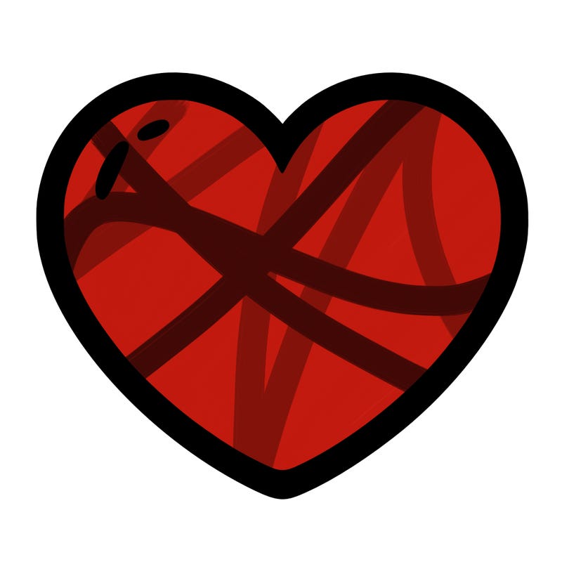 a blank heart