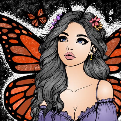 butterfly fairy realistic girl