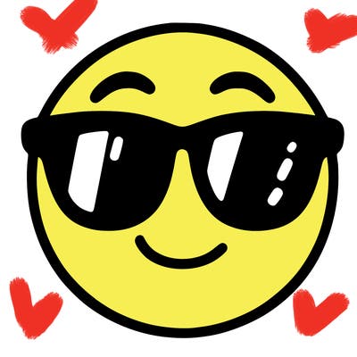 emoji with sunglasses