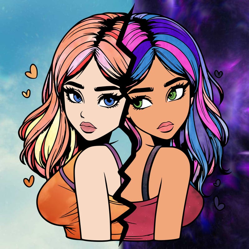 realistic girl split