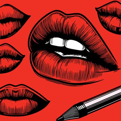 realistic  lips