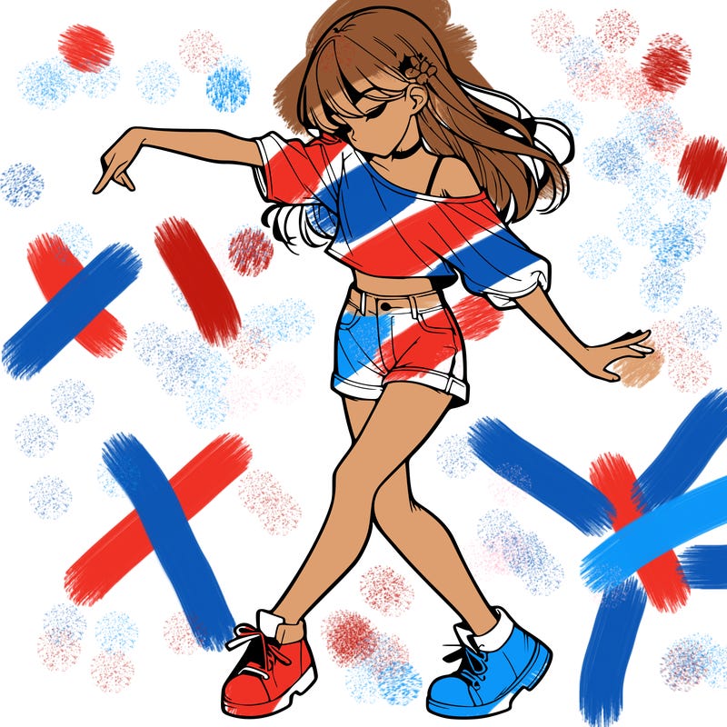 realistic girl danceing