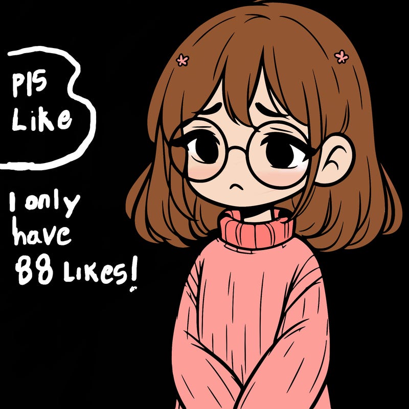 sad girl with glasses in a sweater