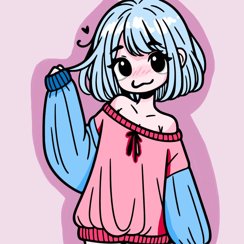 girl in baggy sweater hanging off her shoulder