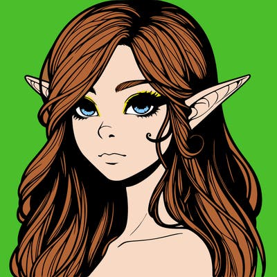 elf girl realistic dark fantasy