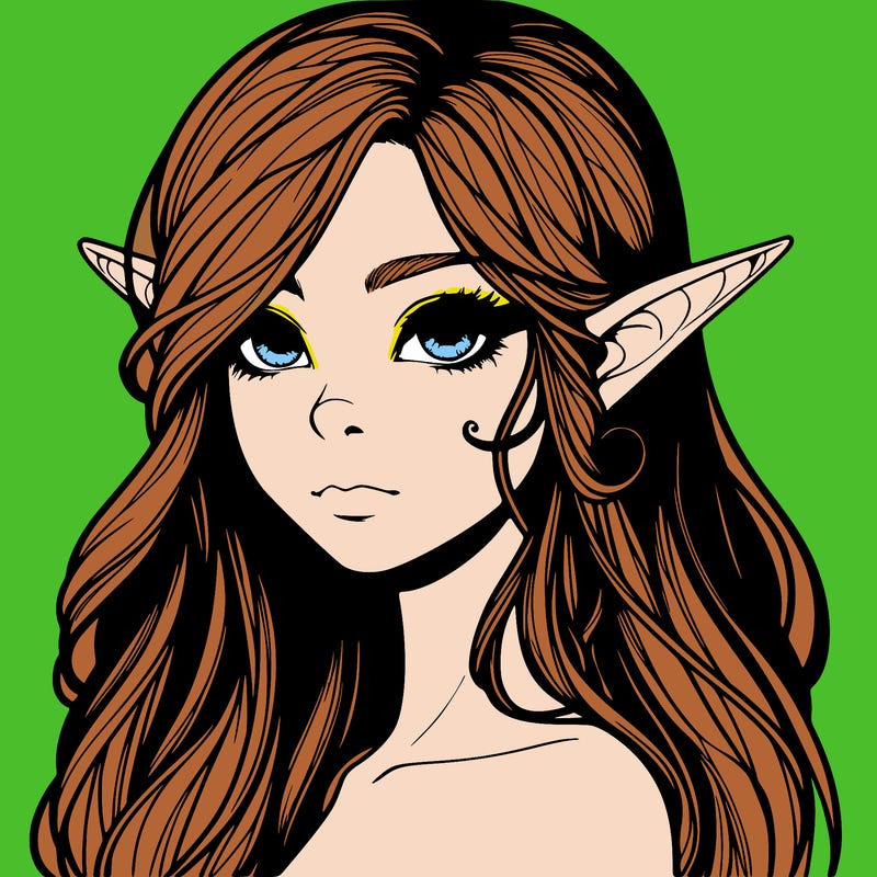 elf girl realistic dark fantasy