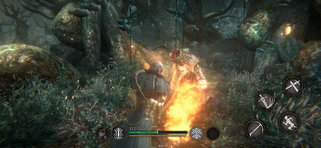 Pascal's Wager - 『Pascal's Wager』モバイルアクションRPGのダークファンタジー戦闘シーン。高忠実度のグラフィックスとキャラクターの戦闘が特徴