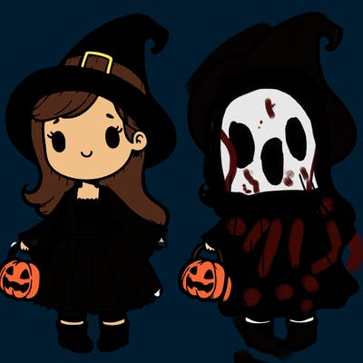 halloween girl ghost