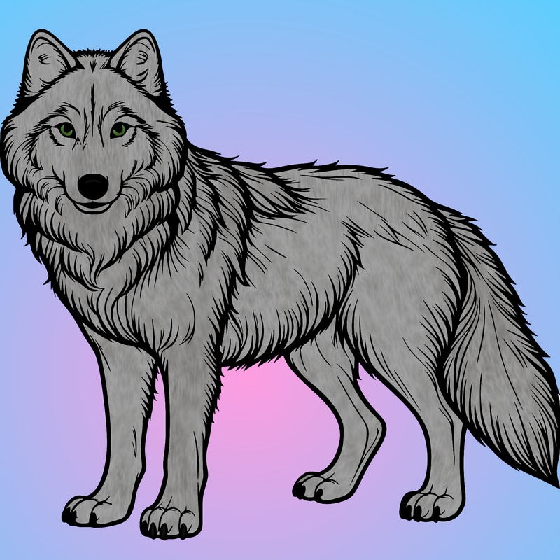 realistic wolf