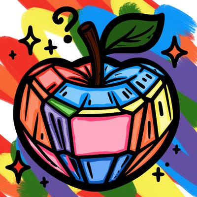 very shiny crystal apple